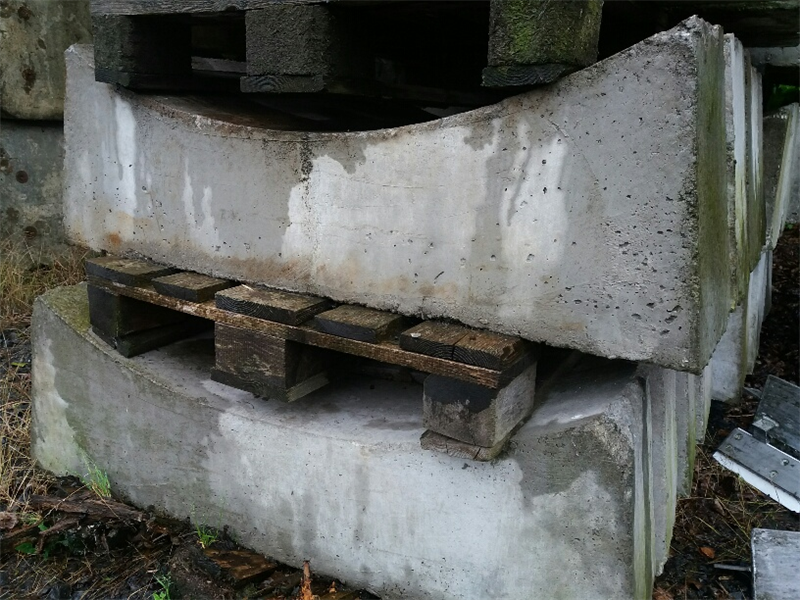 Wieg in beton (ongewapend ) voor tank Ø2200mm